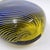 Blue Flattened Optical Twisted Vase with Yellow Twist For Sale - Image 10 of 13