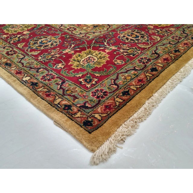Yellow 1960s Vintage Persian Tabriz Rug For Sale - Image 8 of 9
