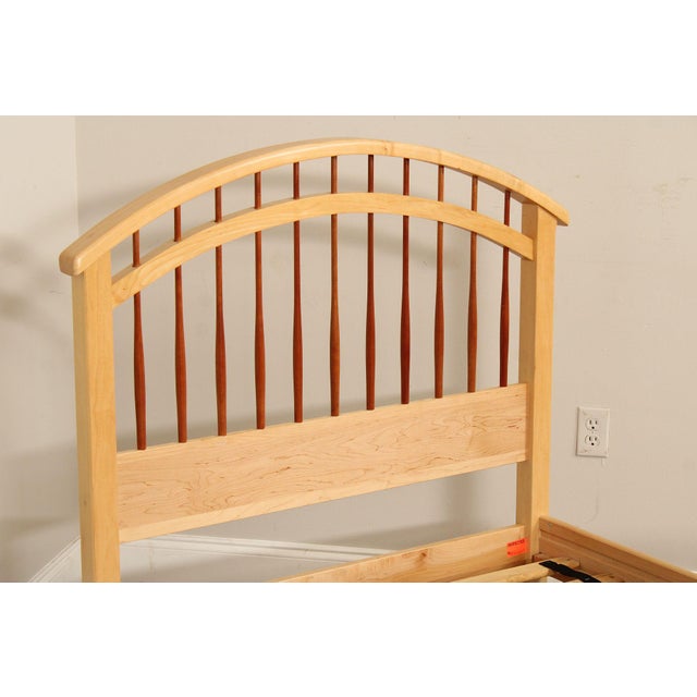 Brown Vermont Precision Woodworks Maple Twin Size Spindle Bedframe For Sale - Image 8 of 12