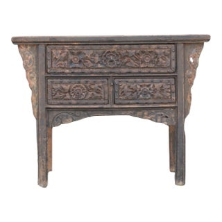 Antique Hand Carved Antique Shanxi Console Table For Sale