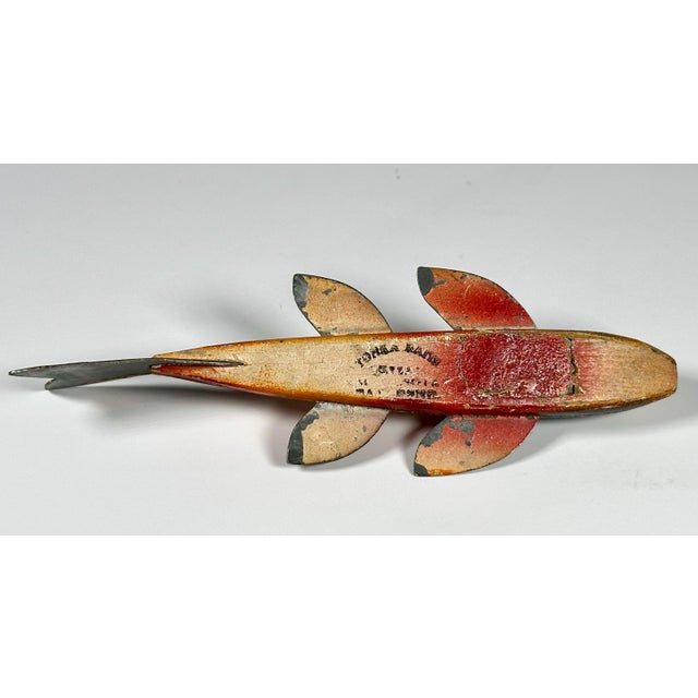 Vintage Folk Art Fish Decoy: Tonka Baits, Wayzata Minnesota For Sale - Image 6 of 10