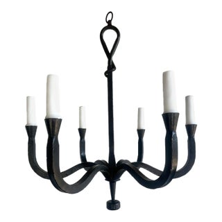 Minimalist Wrought Iron Chandelier by Melissa Levinson for Miamar Home For Sale