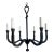 Minimalist Wrought Iron Chandelier by Melissa Levinson for Miamar Home For Sale