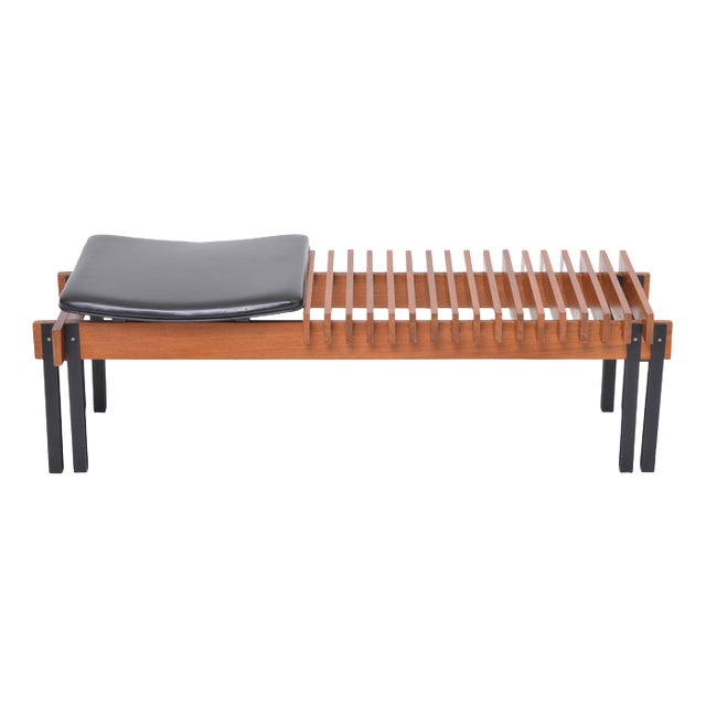 Mid-Century Modern Bench by Inge & Luciano Rubino for Apec, 1960s For Sale