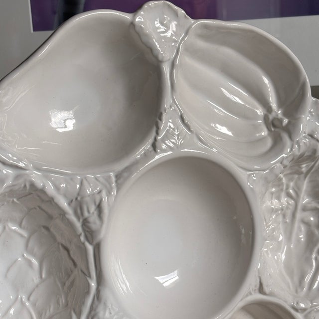 Ceramic Portuguese Majolica Vegetable Platter by Neto & Gomes For Sale - Image 7 of 10