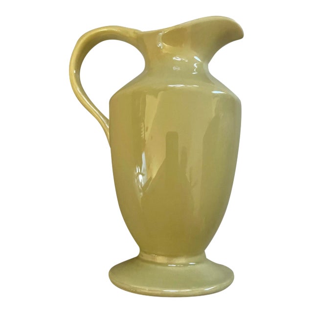 Vintage Large Waterford China Great Room Green Tea Pitcher/Creamer For Sale