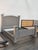 Modern California King Size Gray Arched Panel Bed Frame For Sale - Image 3 of 12