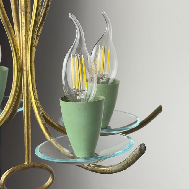 Vintage Chandelier attributed to Pietro Chiesa for Fontana Arte, Italy, 1930s For Sale - Image 16 of 18