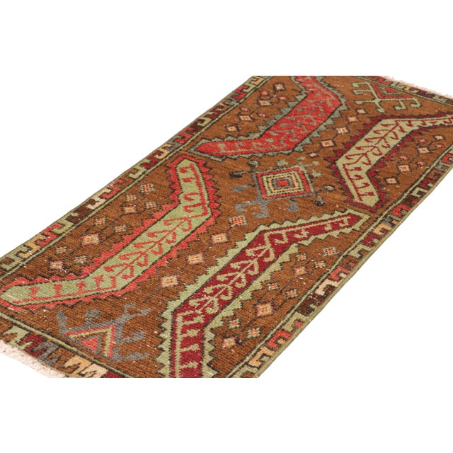 Rug & Kilim Vintage Oushak Rug in Beige-Brown, With Geometric Patterns, From Rug & Kilim For Sale - Image 4 of 7