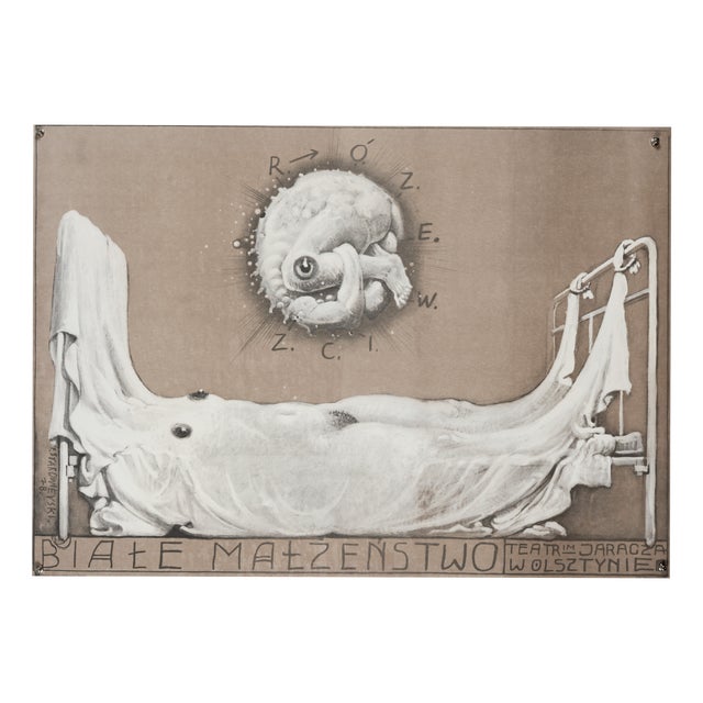 White Marriage Theater Poster by F. Starowieyski, 1978 For Sale