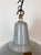 Mid-Century Modern Vintage British Industrial Grey Enamel Factory Pendant Lamp, 1960s For Sale - Image 3 of 18