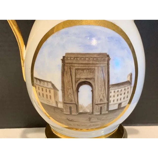 19th Century Old Paris Topographical Coffee Pot, Now as a Lamp For Sale - Image 4 of 13