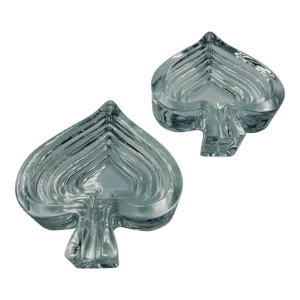 Mid 20th Century Pair of Arnolfo Di Cambio Crystal "Spade" Catchall Trays Designed by Catya Castel