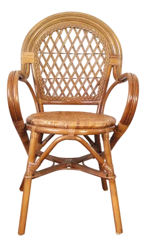 20th Century Rattan and Bamboo Armchair
