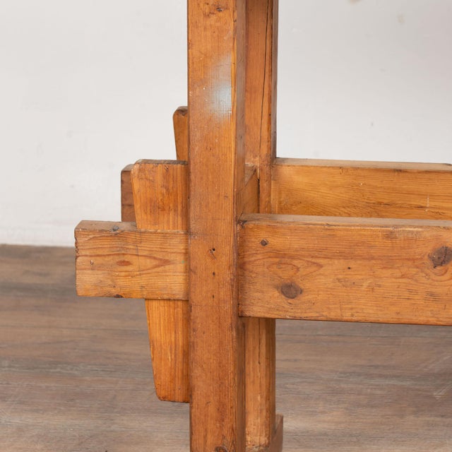 Early 20th Century Rustic Console Table Workbench For Sale - Image 12 of 17