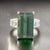 Natural Tourmaline White Sapphire Ring 6.75 14k WG 21.03 TCW Certified For Sale - Image 13 of 18