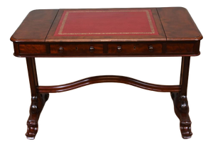 Victorian Writing Table Mahogany Desk, 1880