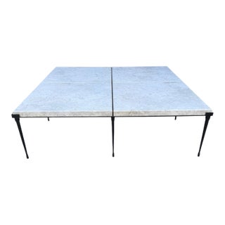 Holly Hunt Rue De Seine Iron and Marble Cocktail Table For Sale