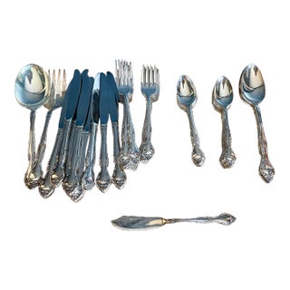 Vintage Oneida Community "Affection" Silverplate Flatware Set - 45 pcs For Sale