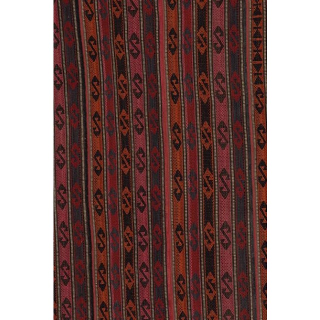 Vintage Persian Kilim, Vertical Stripes With Vibrant Tribal Motifs - Rug & Kilim For Sale In New York - Image 6 of 8