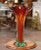 This elegant, hand blown glass console vase was crafted in Italy, circa 1950. The vintage piece attributed to Murano has a...