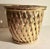Mid-Century Modern Italian Mid Century Gilt Porcelain Woven Basket For Sale - Image 3 of 7