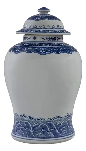 Ming Blue Medium Ginger Jar