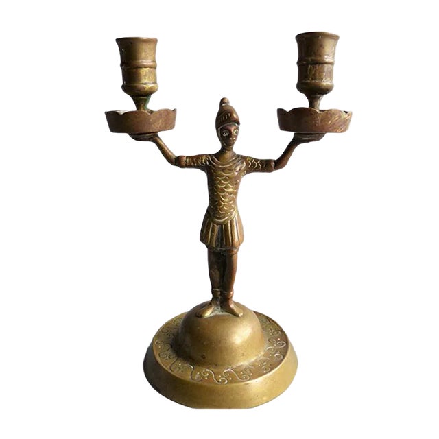 Empire French Bronze Candleholders, 1800s, Set of 2 For Sale