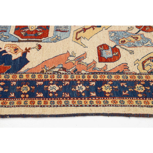 Vintage Handmade Persian Sumakh Wool Rug With Allover Design For Sale In New York - Image 6 of 10