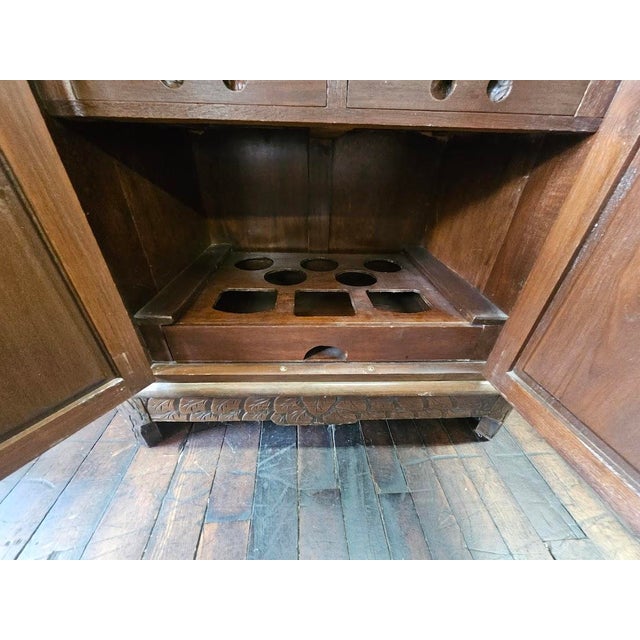 Wood 1960s George Zee & Co Style Mahogany Dry Bar For Sale - Image 7 of 14
