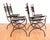 1970s Vintage Dining Chairs in Leather and Wrought Iron, 1970s, Set of 4 For Sale - Image 5 of 18