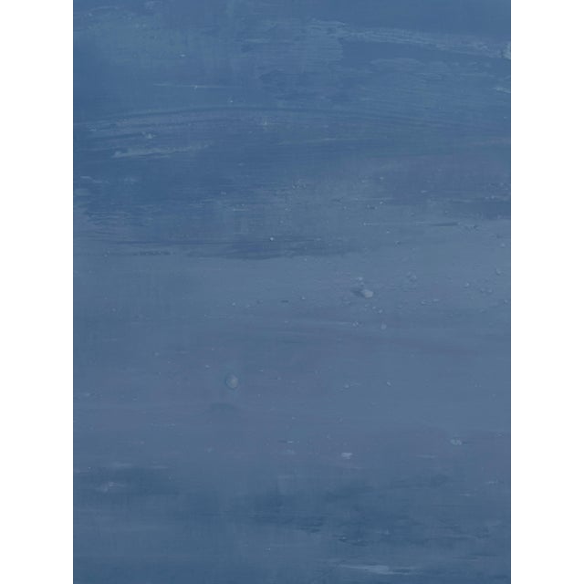 Abstract Mellow Blue Color Field Painting With Soft Dimensional Texture For Sale - Image 3 of 9