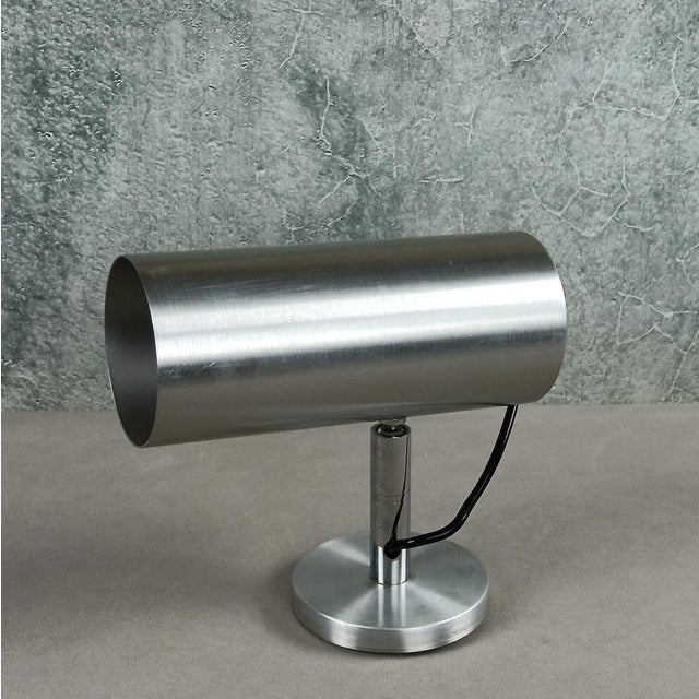 Cylindrical Wall Spotlight in Brushed Stainless Steel, 1970s For Sale - Image 9 of 13
