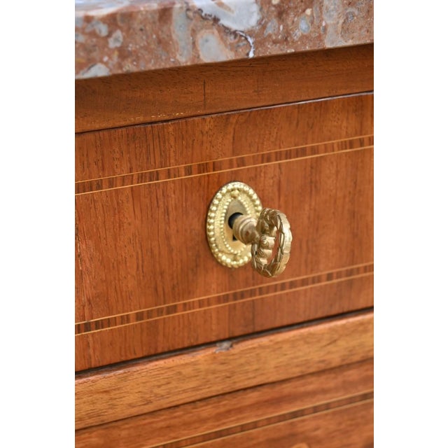 Small Early 20th Century Blond Mahogany Chest of Drawers For Sale - Image 17 of 18