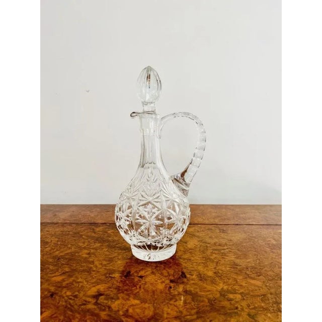 Antique Edwardian Cut Glass Ewer, 1900s For Sale - Image 6 of 7