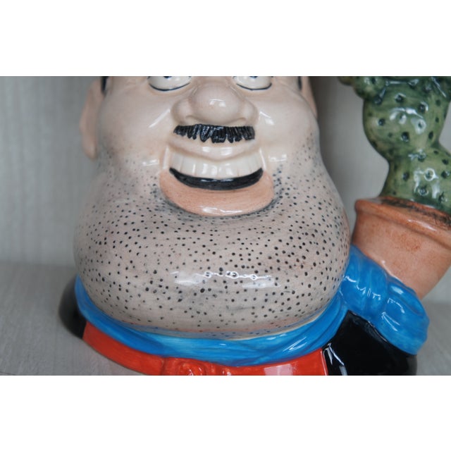 Royal Blue 1990s English Royal Doulton Desperate Dan Beano Dandy Cactus Toby Character Jug For Sale - Image 8 of 14