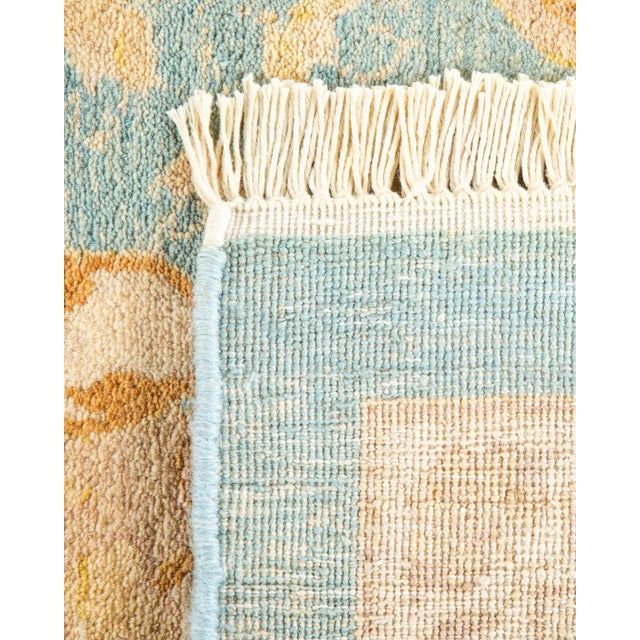 2000 - 2009 Mogul, One-of-a-Kind Hand-Knotted Area Rug - Light Blue, 8' 4" x 10' 4" For Sale - Image 5 of 8