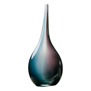 Large Blue and Purple Murano Glass Drop Vase For Sale