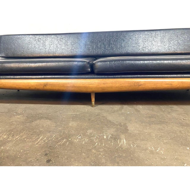1960s Adrian Pearsall Attributed Daybed in Walnut With Carrera Marble Endtables For Sale - Image 12 of 16