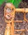 Vintage Burnt Bamboo Folding Shelf For Sale - Image 11 of 14
