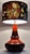 Vintage German Table Lamp with Orange-Brown Ceramic Base and Fabric Shade, 1970s For Sale - Image 6 of 8