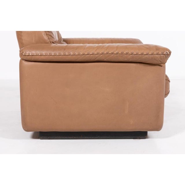 Set of DS 101 Lounge Chair in Brown Leather with Ottoman from de Sede, 1970s For Sale - Image 6 of 10