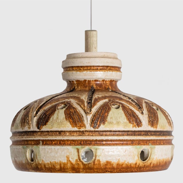Ceramic Pendant Light, Denmark, 1970 For Sale - Image 3 of 15