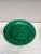 French Green Majolica Leaves Plate Clairefontaine, circa 1890.