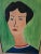 Mid 20th Century Vintage Oil Painting of Lady With Blue Eyes For Sale - Image 5 of 6
