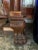 Antique Curved Glass Mirrored Back Curio Cabinet on Claw Feet For Sale - Image 10 of 12