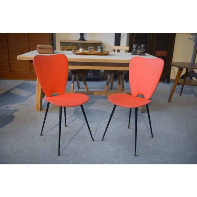 Set of Red Skai Chairs, 1960s For Sale - Image 18 of 18