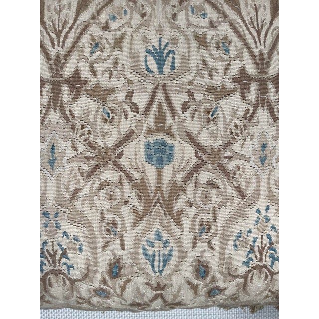 Baroque Antique Aubusson and Velvet Pillow For Sale - Image 3 of 7