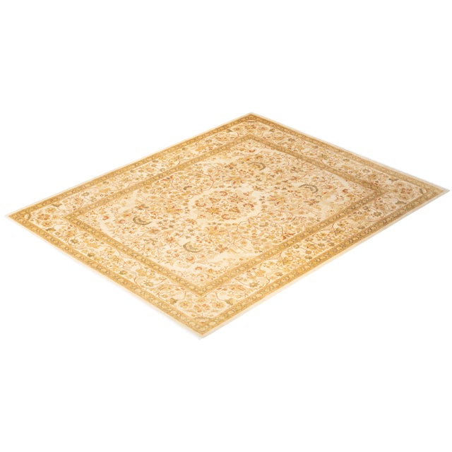 Ivory Mogul, One-of-a-Kind Hand-Knotted Area Rug - Ivory, 8' 2" x 10' 2" For Sale - Image 8 of 8