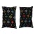 Early 20th Century Pair of Black Turkish Jajim Pillows For Sale
